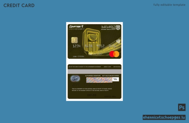 Beispielvorschau der Egyptair Mastercard der ägyptischen Nationalbank